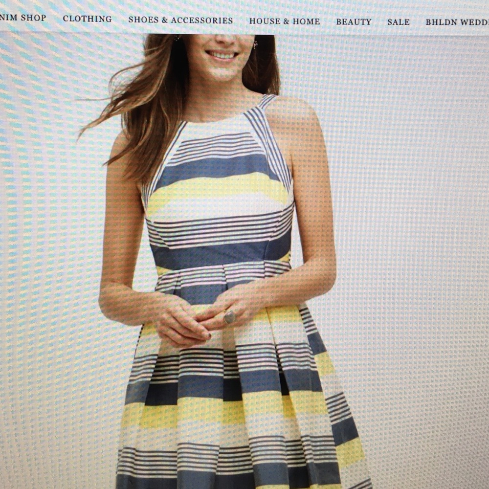Anthropologie Eva Franco striped halter dress 8 - Picture 2 of 5